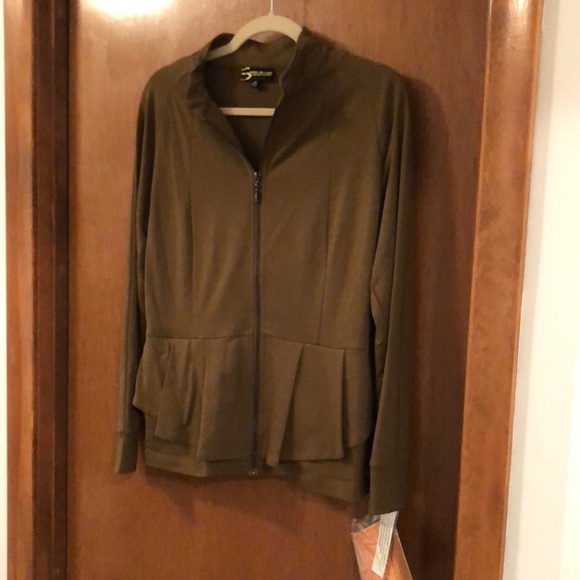 NWT SERENA WILLIAMS STUNNING PEPLUM JACKET GREEN M - Picture 2 of 6